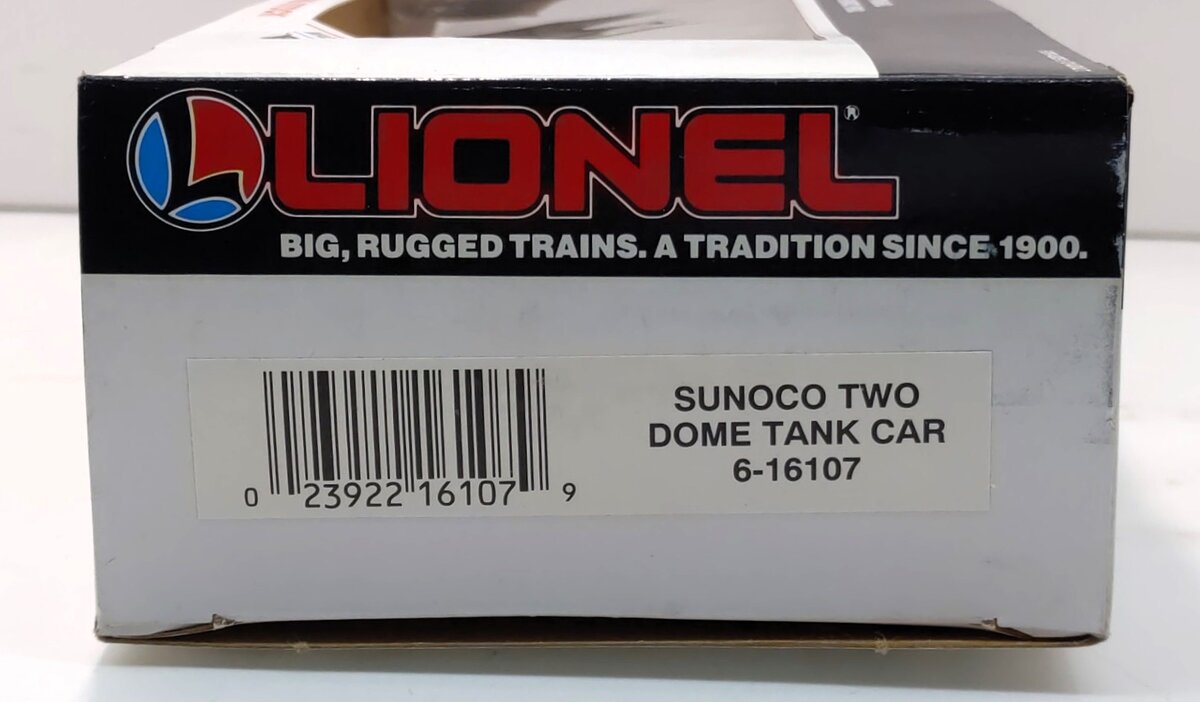Lionel 6-16107 O Gauge Sunoco Black Double Dome Tank Car #16107 LN/Box