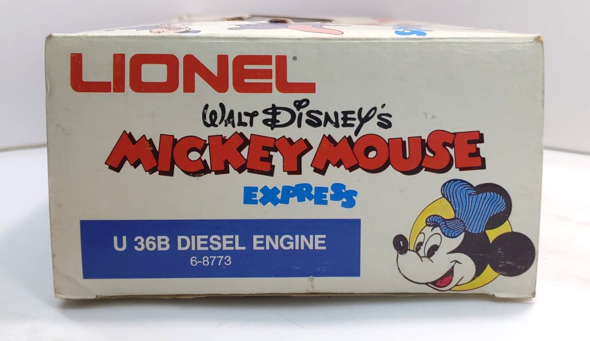 Lionel 6-8773 O Gauge Mickey Mouse U36B Diesel Locomotive #8773 VG/Box