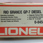Lionel 6-8454 O Gauge Rio Grande GP-7 Diesel Locomotive #8454 LN/Box