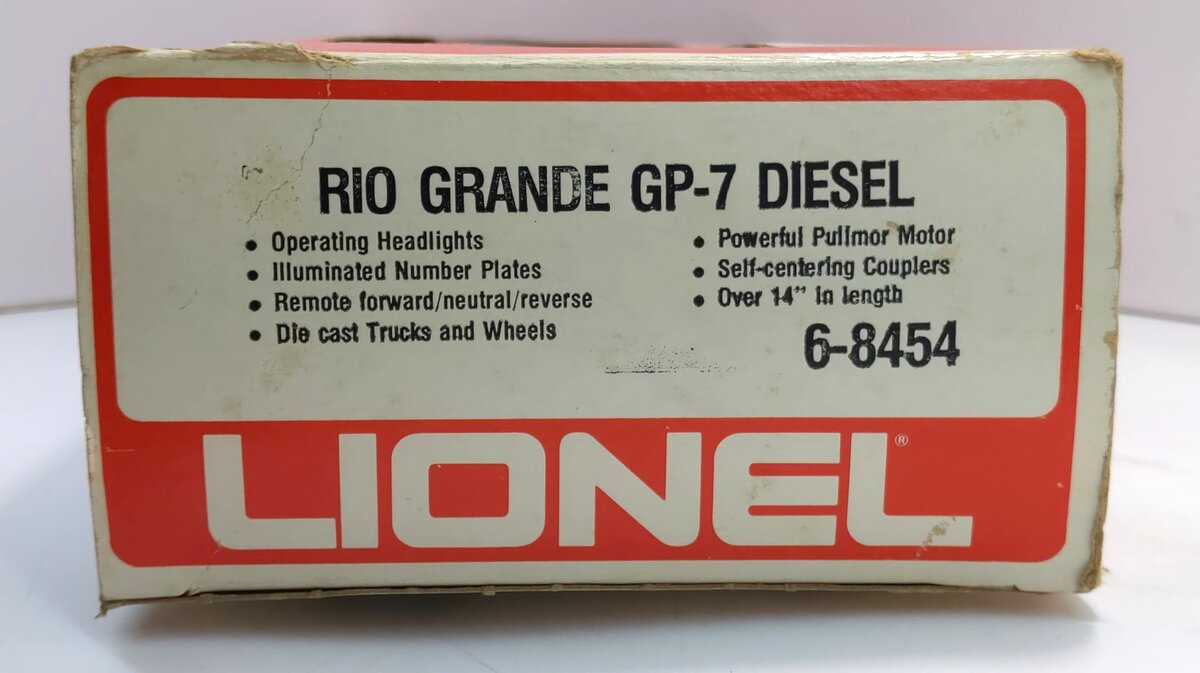 Lionel 6-8454 O Gauge Rio Grande GP-7 Diesel Locomotive #8454 LN/Box