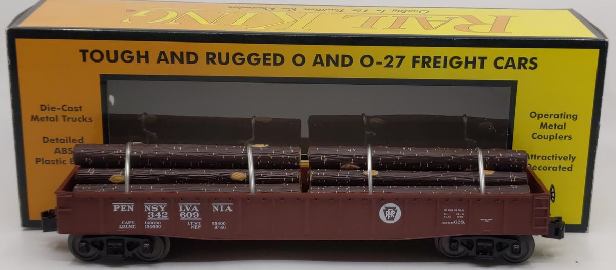 MTH 30-72147 O PRR Gondola w/Log Load