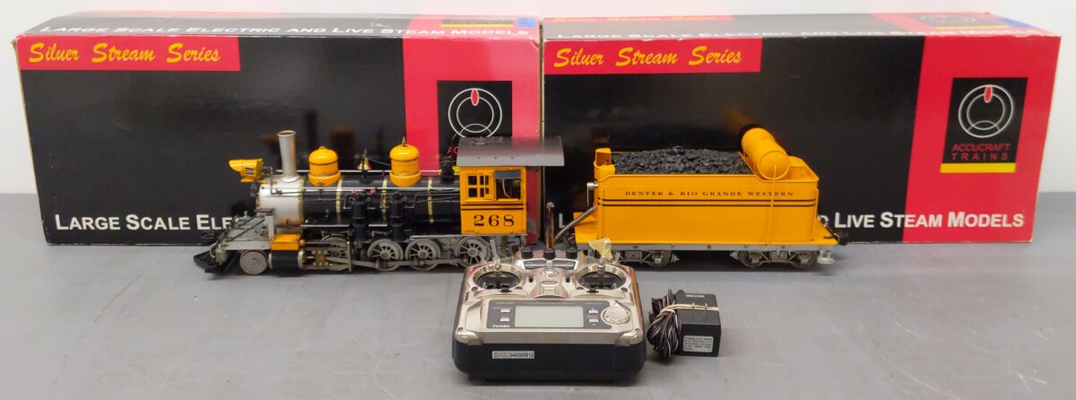Accucraft G BRASS 1:32 D&RGW C-16 2-8-0 Bumblebee Locomotive & Tender w/ RC VG/Box