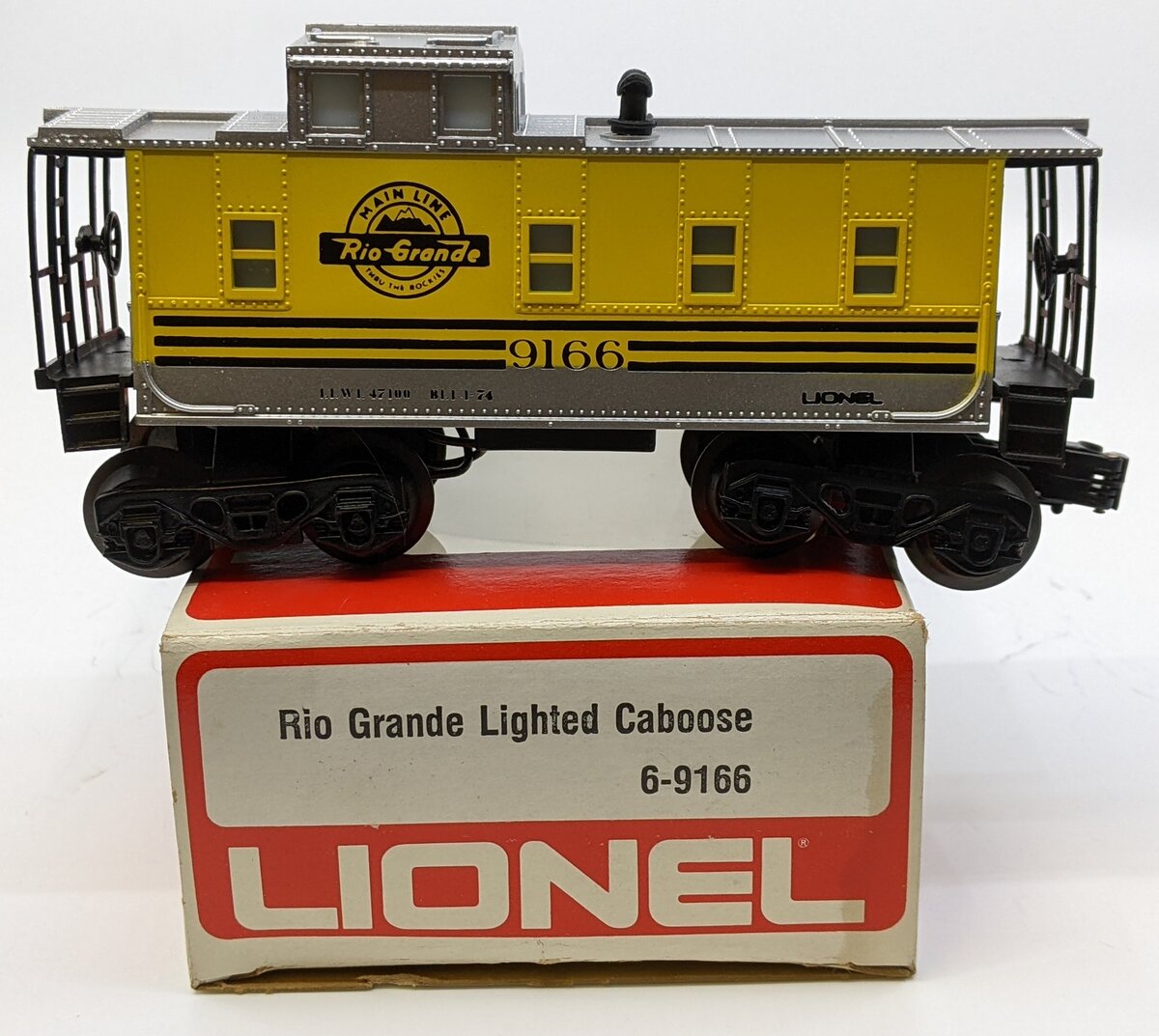 Lionel 6-9166 O Gauge Rio Grande Lighted Caboose EX/Box