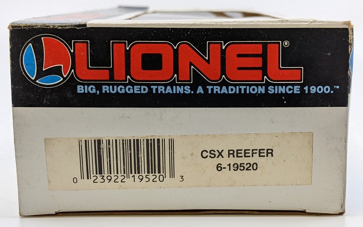 Lionel 6-19520 O Gauge CSX Reefer Car #19520 LN/Box