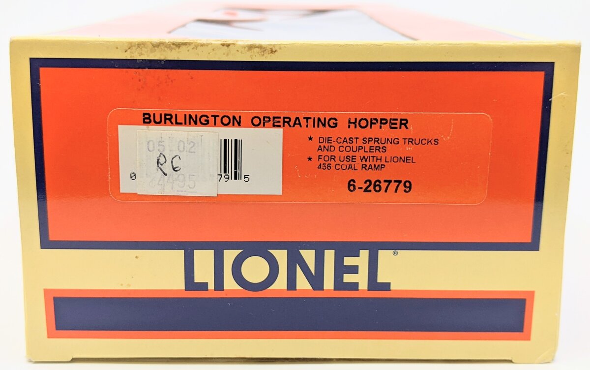 Lionel 6-26779 O Gauge Burlington Operating Hopper #189312 EX/Box
