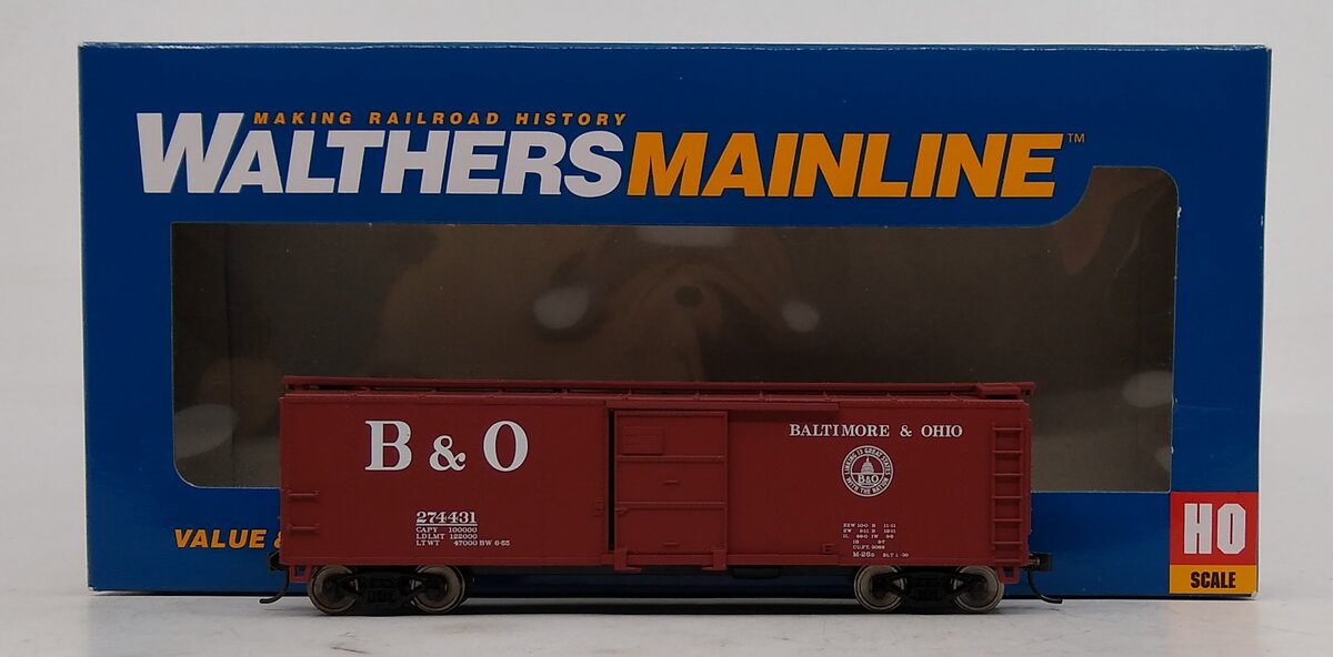 Walthers 910-1705 HO Scale Baltimore & Ohio 40' X-29 Boxcar #274431