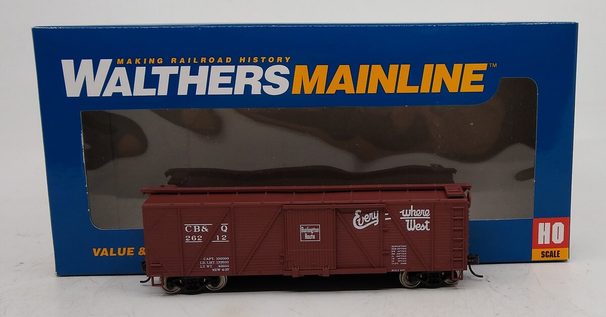 Walthers 910-2201 HO Chicago Burlington & Quincy 40' Box Car CB&Q #26212