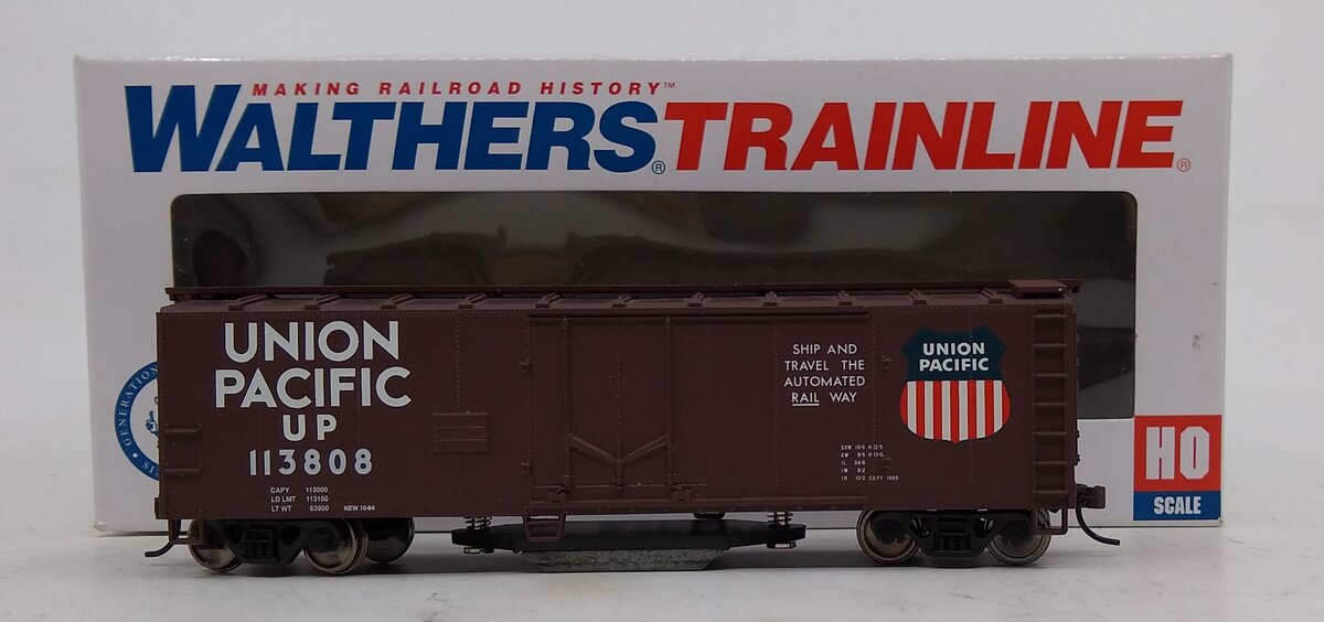 Walthers 931-1756 HO Union Pacific 40' Plug-Door Track Cleaning Boxcar #113808 LN/Box