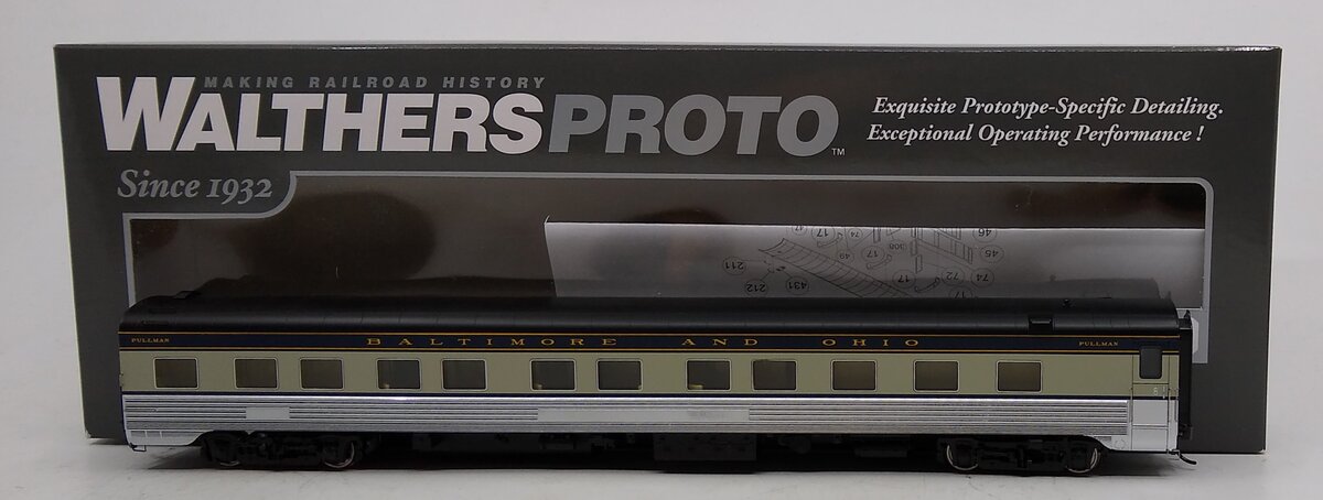 Walthers 920-9408 HO Baltimore & Ohio 85' PS 10-6 Sleeper with Fluted Sides