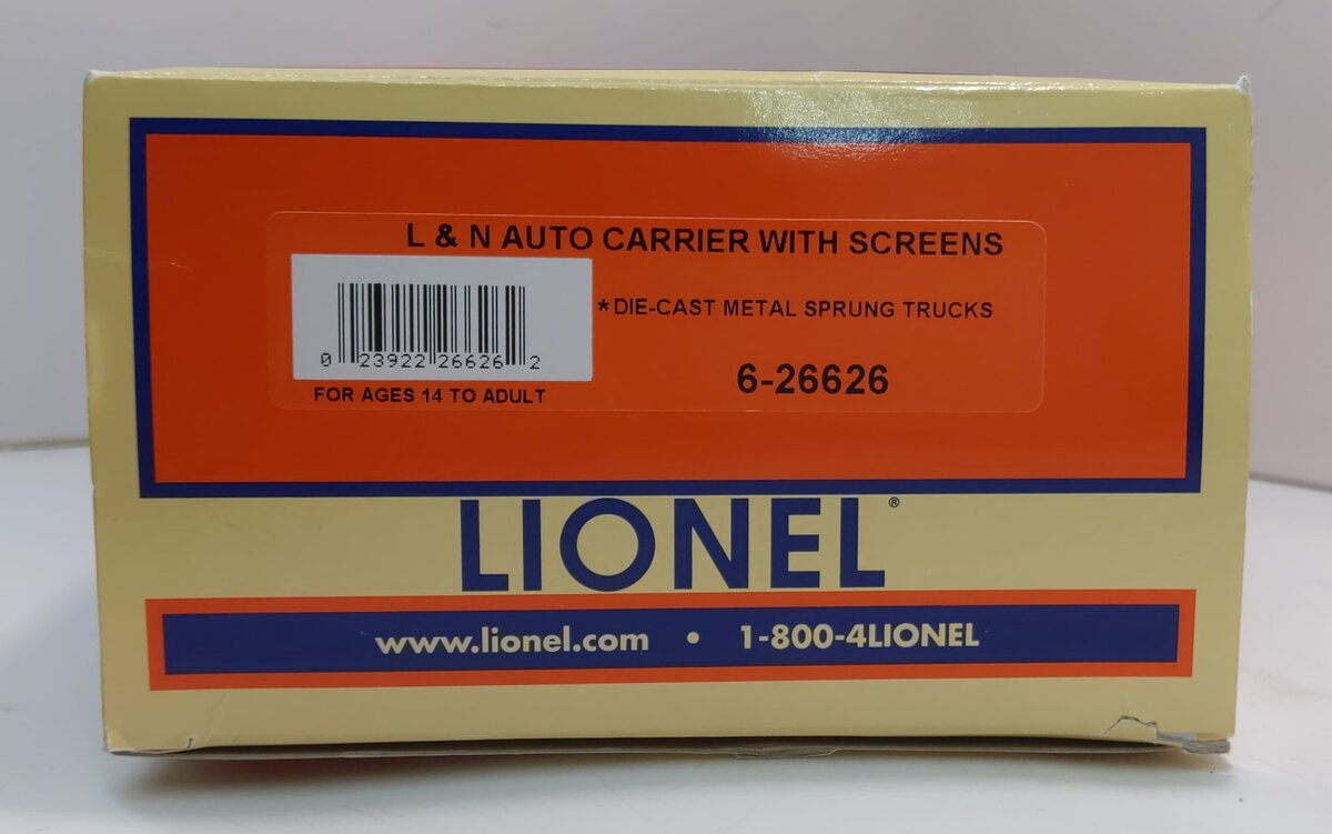 Lionel 6-26626 O Louisville & Nashville Auto Carrier w