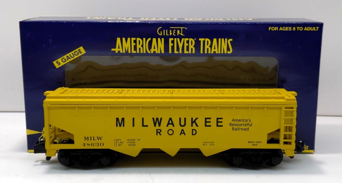 American Flyer 6-48630 S Gauge Milwaukee Road 3-Bay Covered Hopper