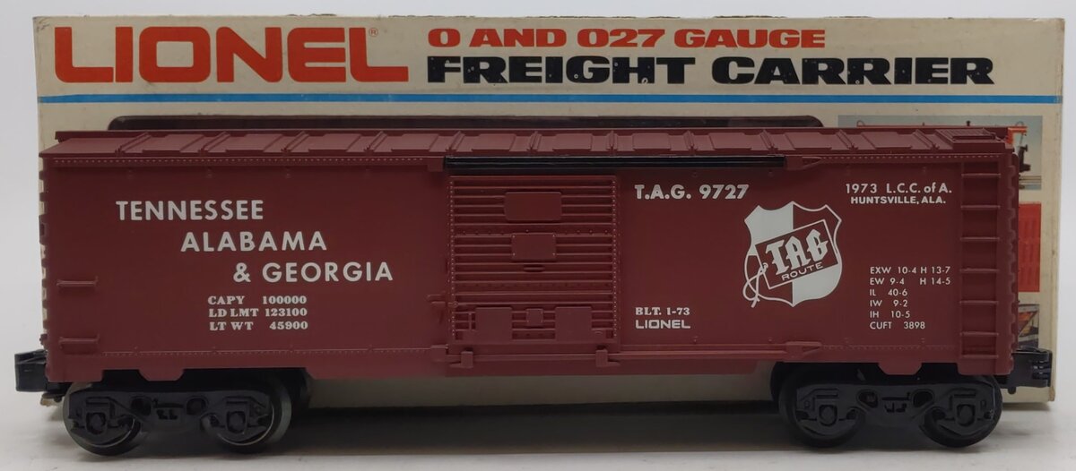 Lionel 6-9727 O Gauge LCCA Tennessee Alabama & Georgia Boxcar NIB