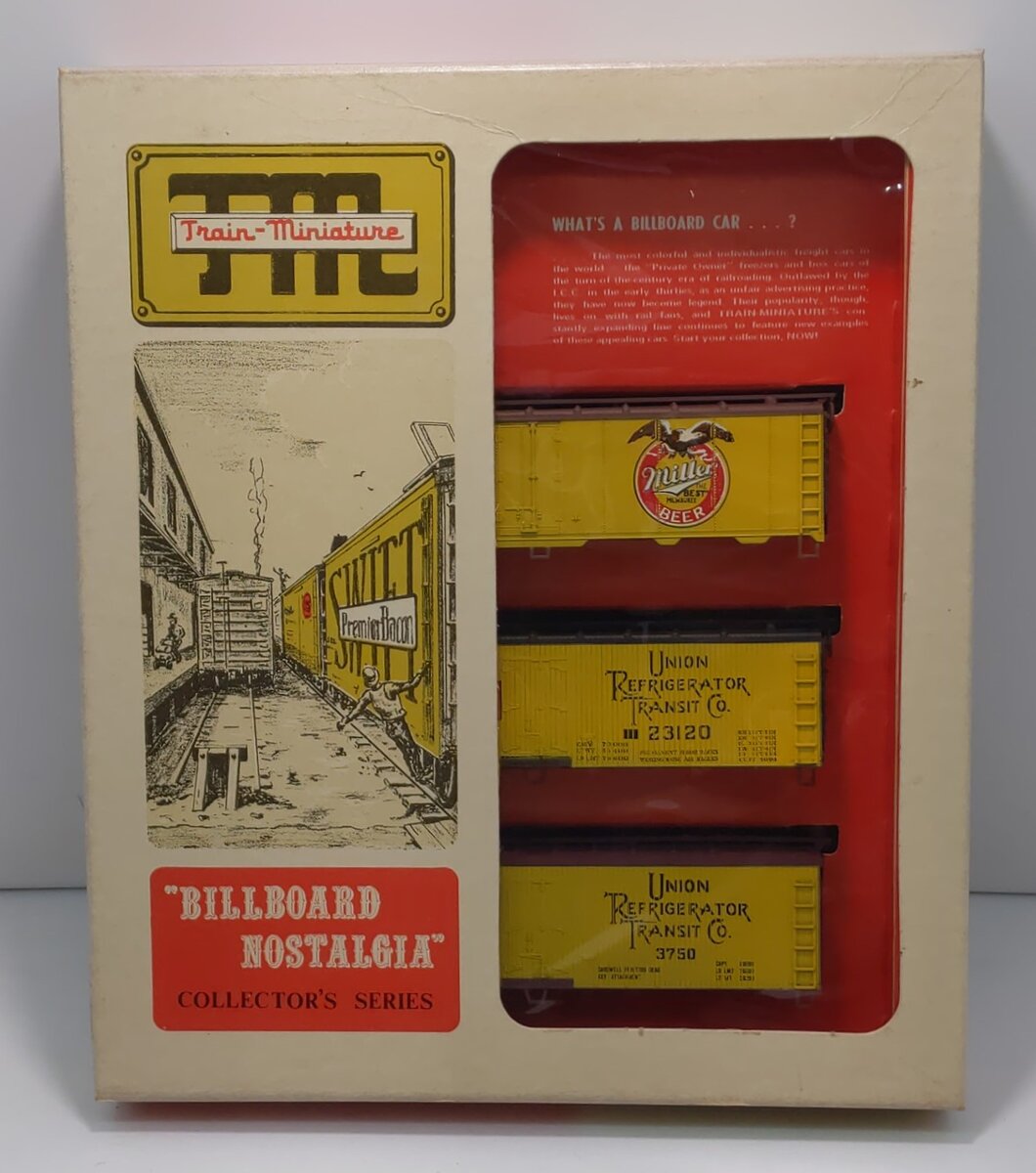 Train Miniature 8700 HO Scale Billboard Nostalgia Cars (Set of 3)