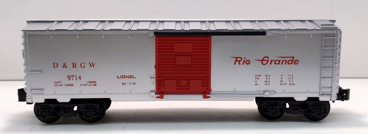 Lionel 6-9714 O Gauge Denver & Rio Grande Western Box Car LN/Box
