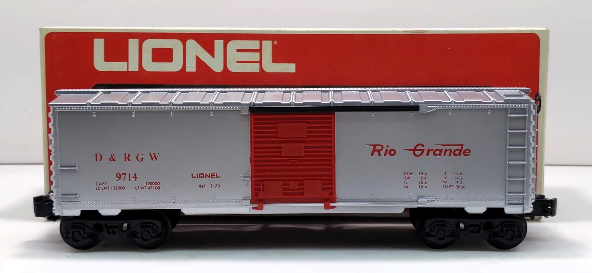 Lionel 6-9714 O Gauge Denver & Rio Grande Western Box Car LN/Box