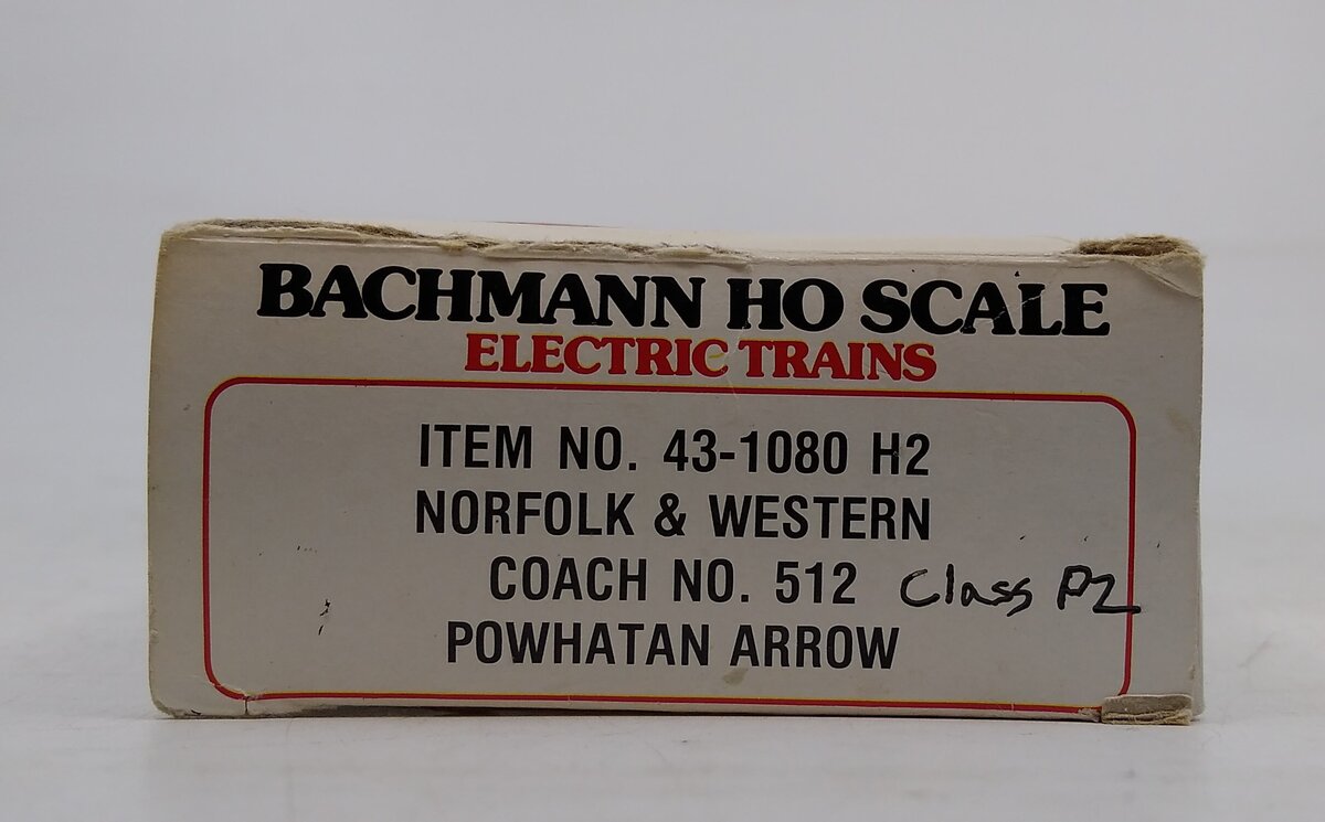 Bachmann 43-1080 H2 HO Scale Norfolk & Western Passenger Coach Car #512 LN/Box
