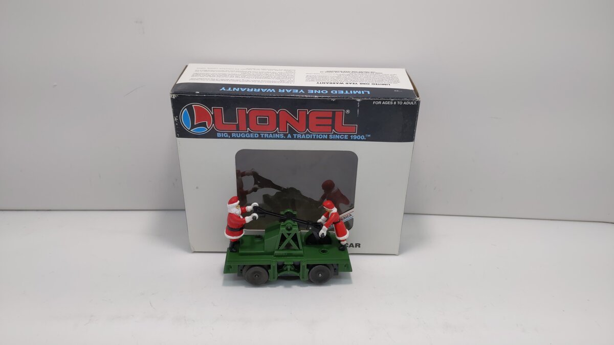 Lionel 6-18403 O Gauge Operating Santa Hand Car - Green LN/Box