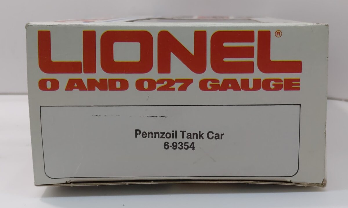Lionel 6-9354 Pennzoil Chrome Plated Single Dome Tank Car LN/Box