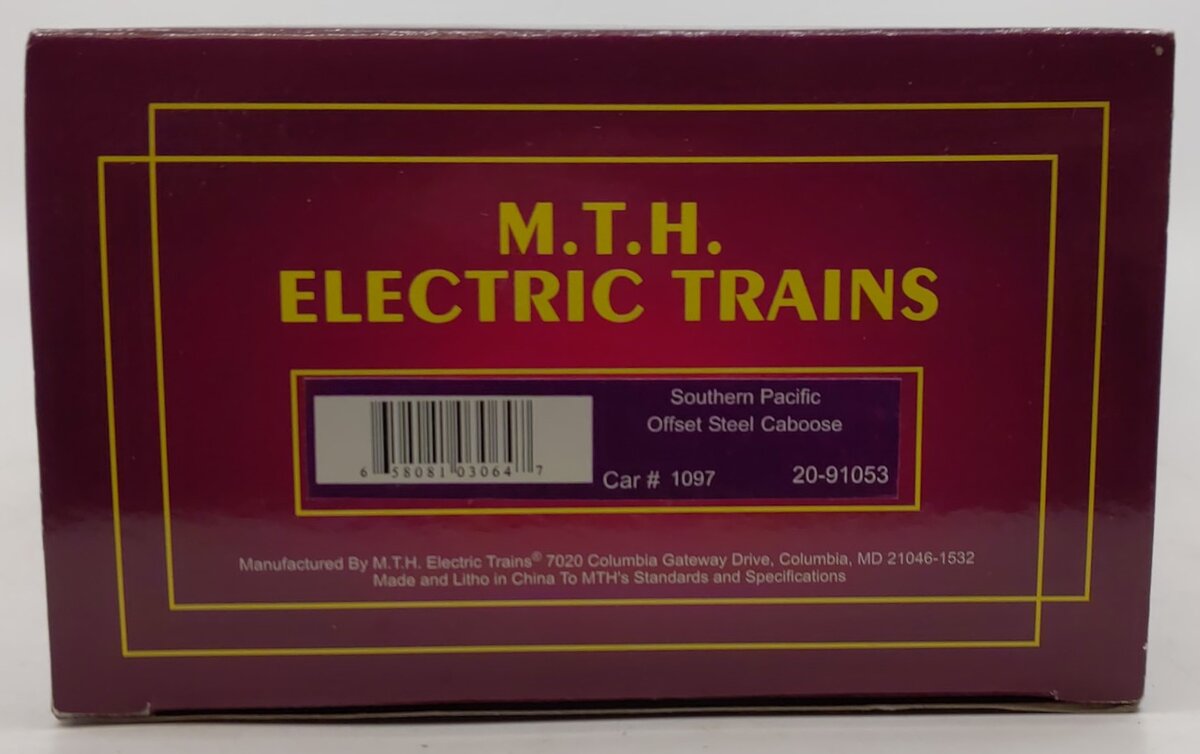 MTH 20-91053 O Gauge Southern Pacific Steel Illuminated Caboose #1097 LN/Box