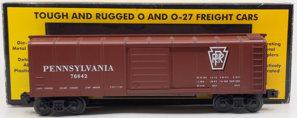 MTH 30-7418 O Gauge Pennsylvania RailKing Rounded Roof Boxcar #76642 LN/Box