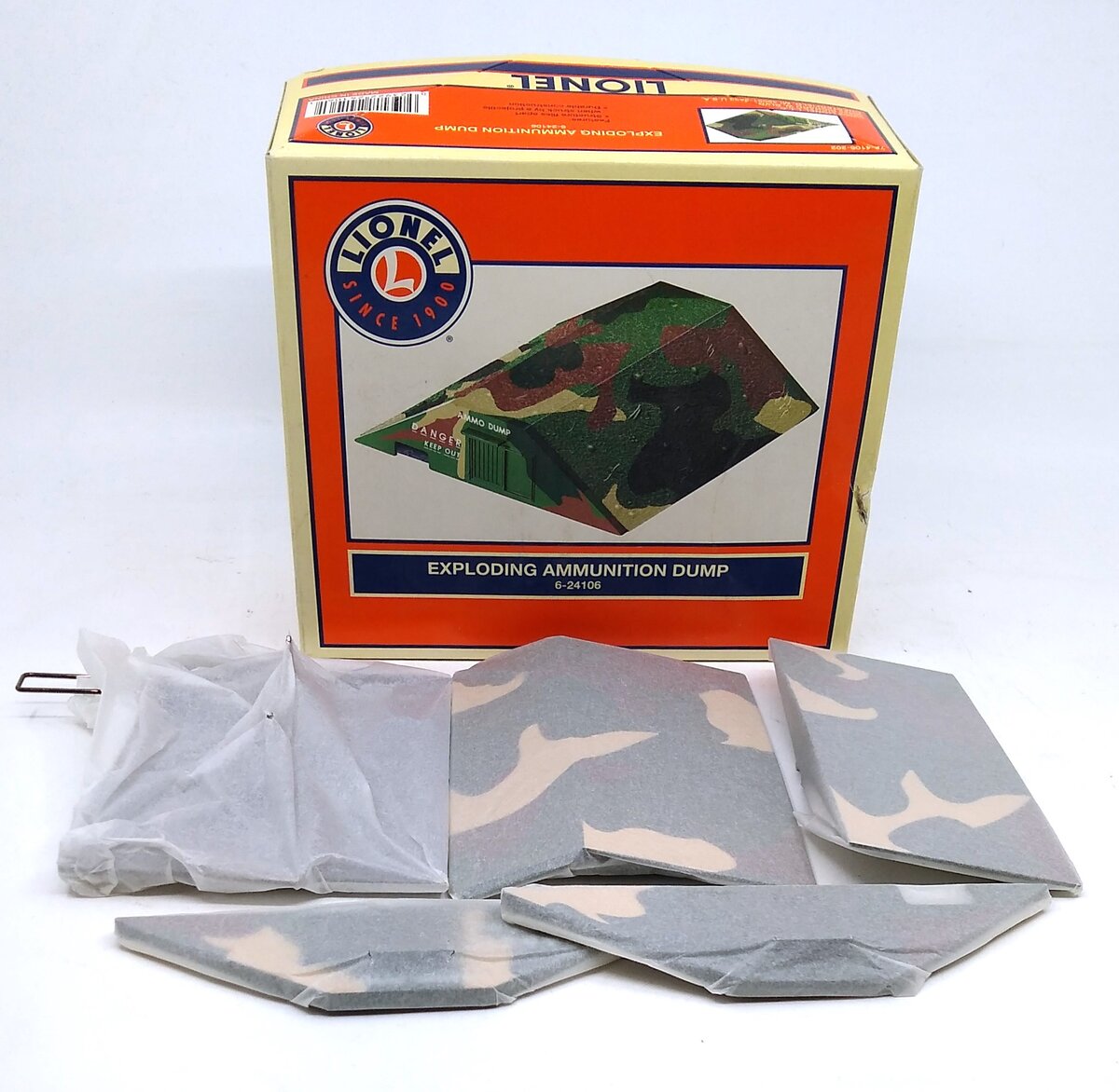 Lionel 6-24106 O Scale Exploding Ammunition Dump Kit LN/Box