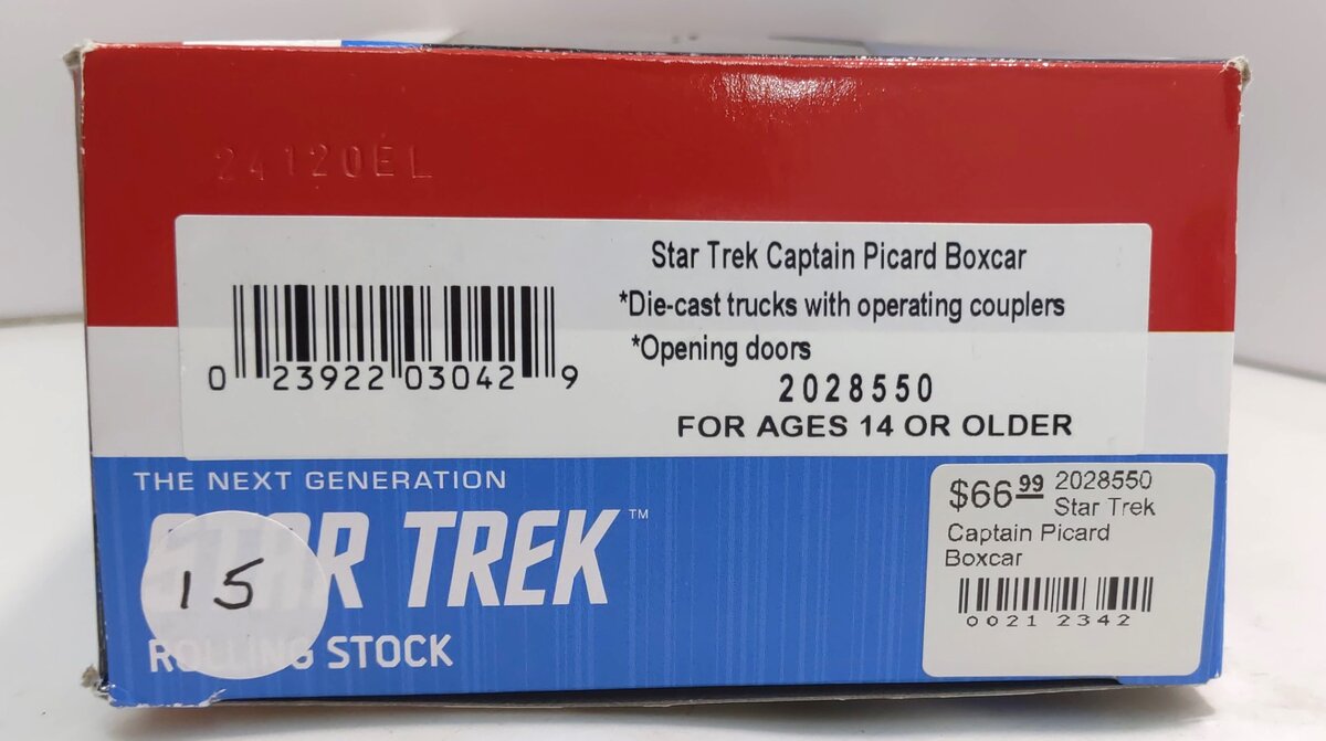 Lionel 2028550 O Gauge Captain Picard Star Trek Boxcar LN/Box