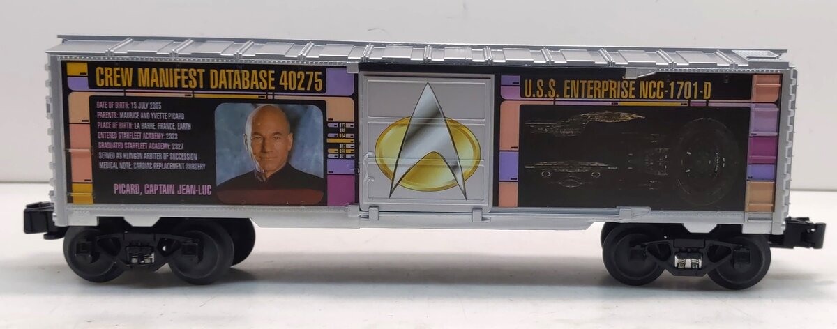 Lionel 2028550 O Gauge Captain Picard Star Trek Boxcar LN/Box