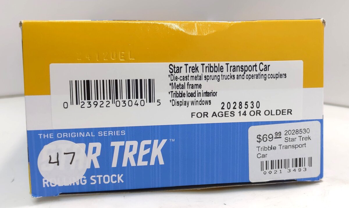 Lionel 2028530 O Gauge Star Trek Tribble Transport Car LN/Box