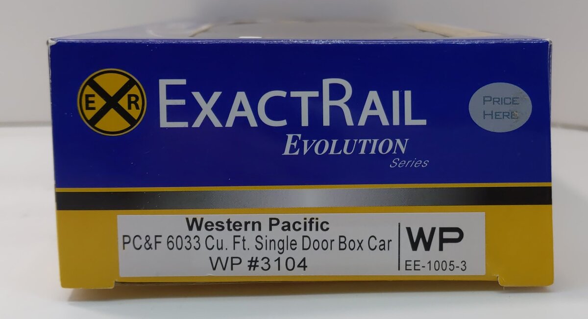ExactRail EE-1005-3 HO WP PC&F 6033 Cu. Ft. Single Door Boxcar #3104