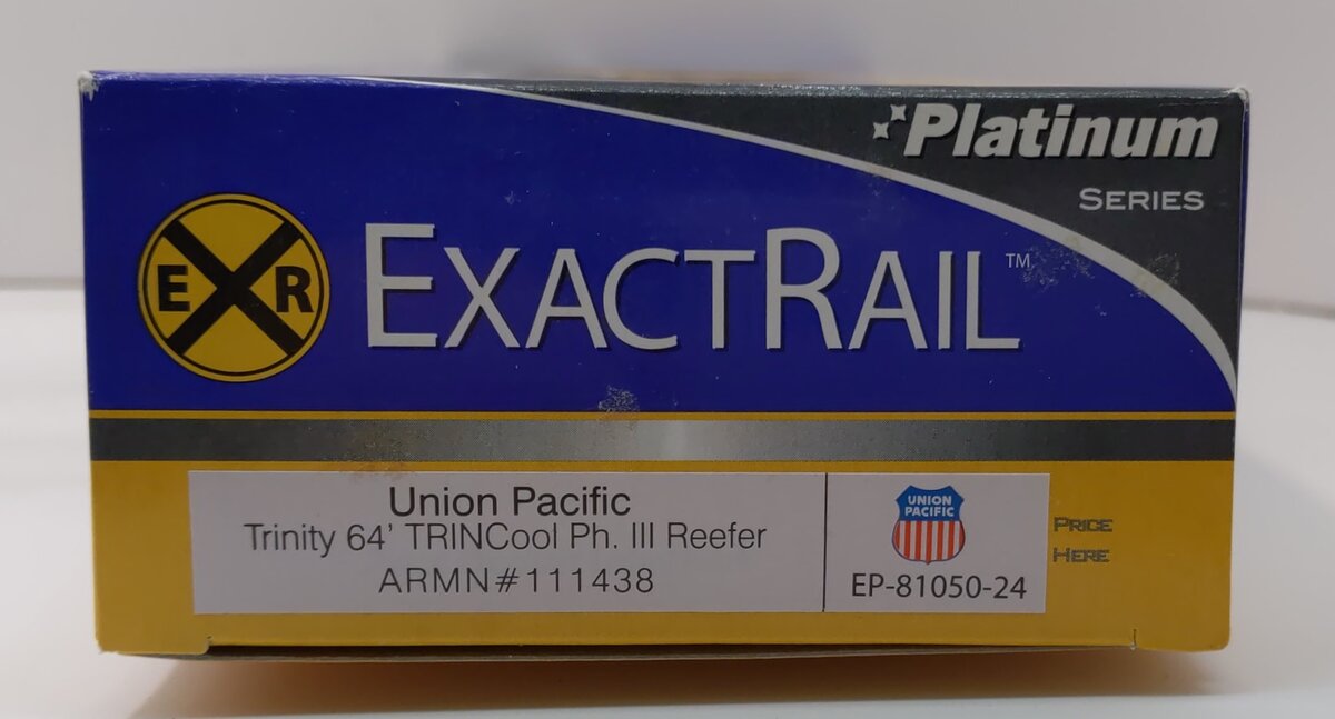 ExactRail EP-81050-24 HO ARMN Union Pacific TRINCool Ph. III Reefer #111438 LN/Box