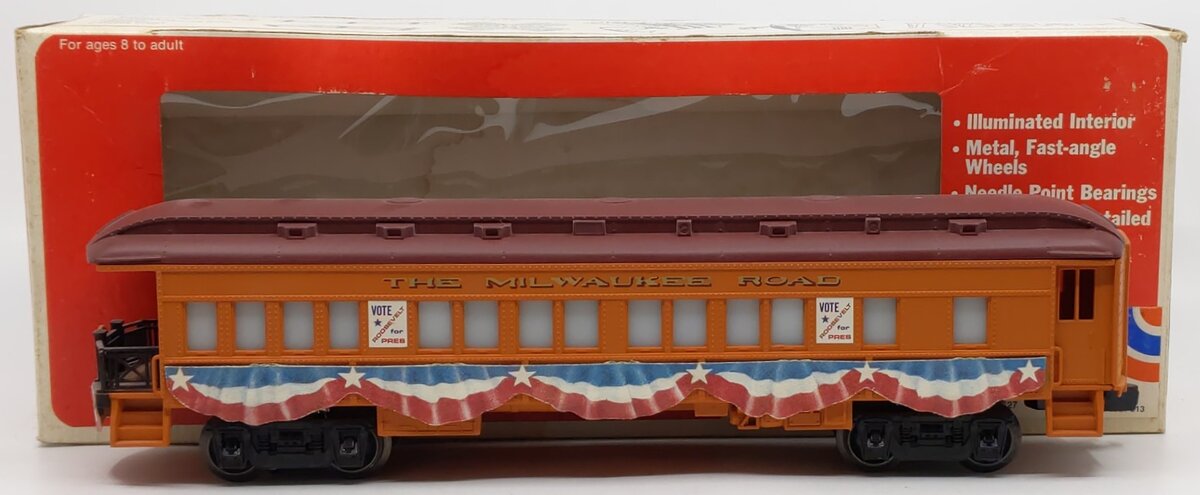 Lionel 6-9527 O Gauge Milwaukee Road FDR Campaign Observation Car VG/Box