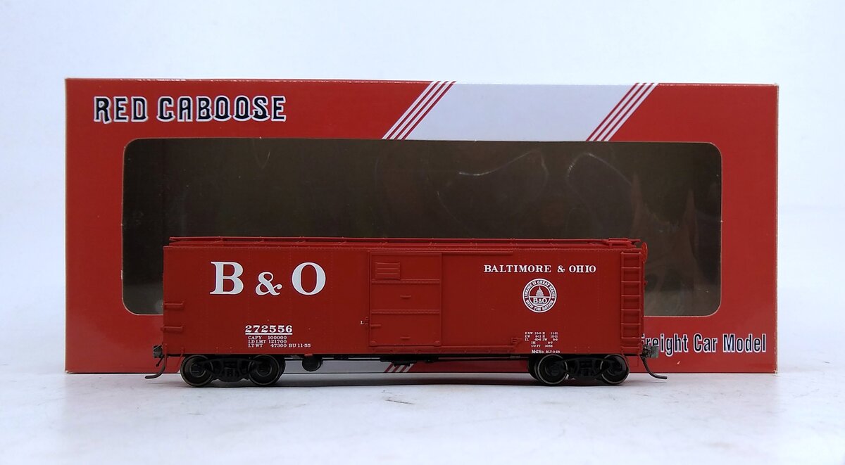 Red Caboose RR-37157-13 HO Scale Red Baltimore&Ohio Caboose X-29 Boxcar #272556