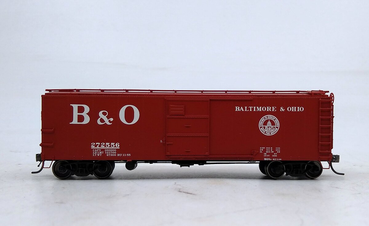 Red Caboose RR-37157-13 HO Scale Red Baltimore&Ohio Caboose X-29 Boxcar #272556