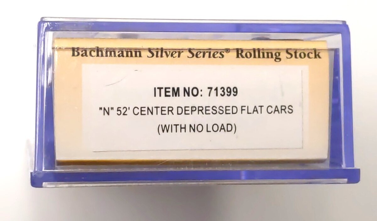 Bachmann 71399 N Undecorated 52' Center-Depressed Flat Car with No Load