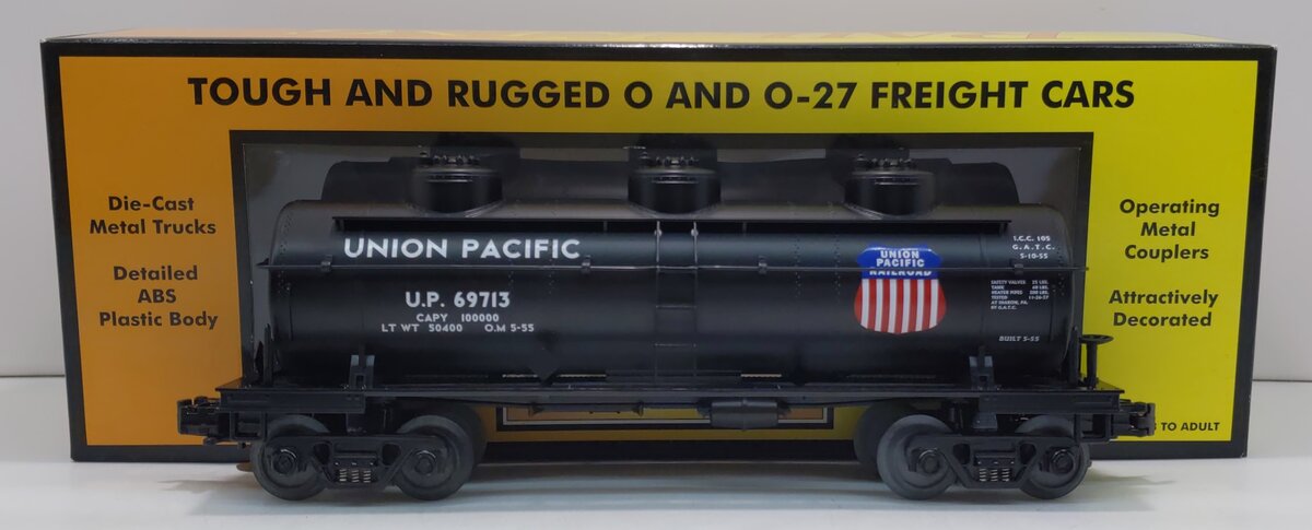 MTH 30-7318 O Gauge Union Pacific 3-Dome Tank Car #69713 LN/Box