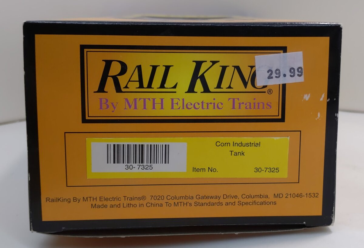 MTH 30-7325 Corn Industrial Single Dome Tank Car NIB