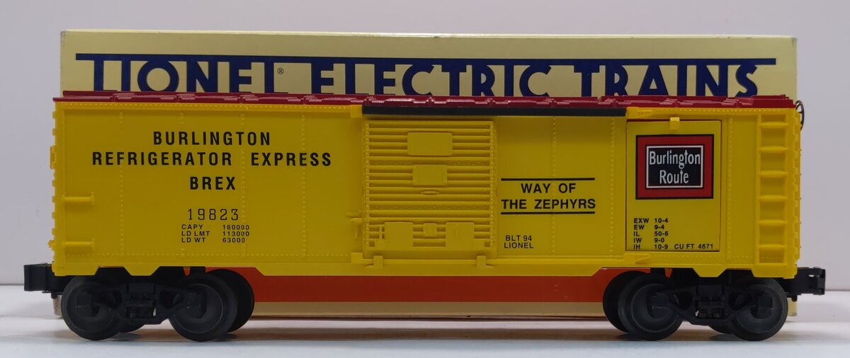 Lionel 6-19823 O Gauge Burlington Operating Ice Car EX/Box