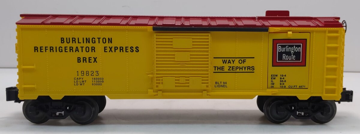 Lionel 6-19823 O Gauge Burlington Operating Ice Car EX/Box