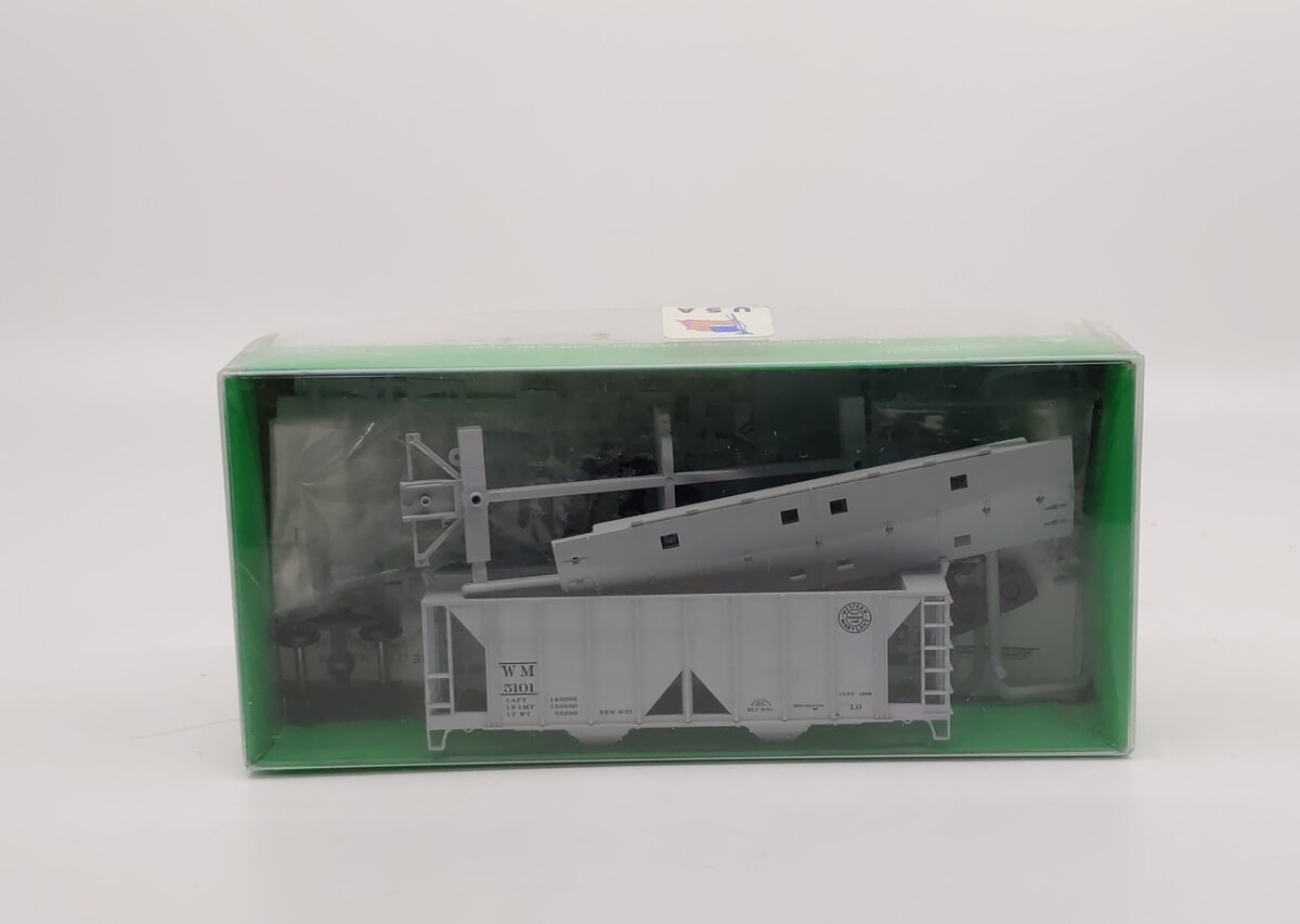 Bowser 56946 HO Western Maryland 70-Ton 2-Bay Covered Hopper Kit #5101