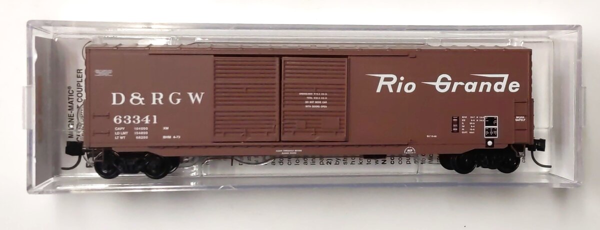 Micro-Trains 18200162 N Denver Rio Grande Western 50' Boxcar with Load #63341 LN/Box