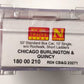 Micro-Trains 18000210 N CB&Q 50’ Standard Single Door Boxcar #23271 LN/Box