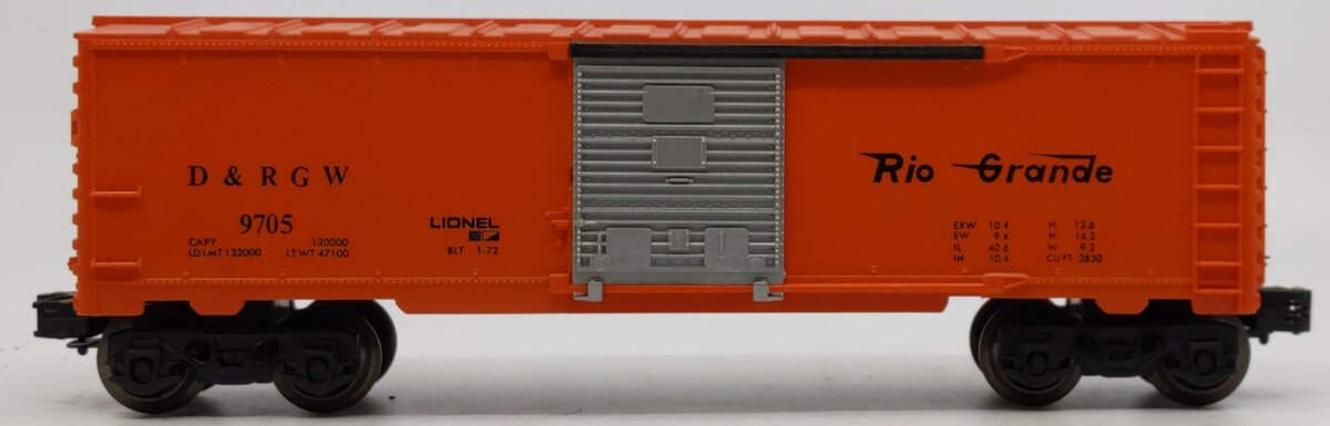 Lionel 6-9705 O Gauge Denver & Rio Grande Western Box Car LN/Box