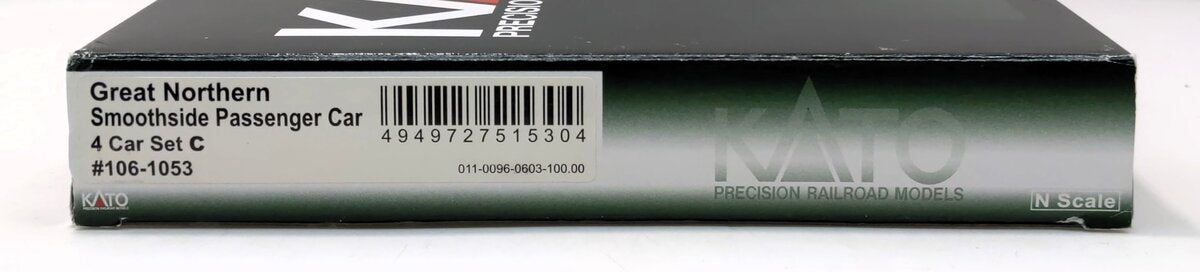 Kato 106-1053 N Scale Great Northern Smoothside Passenger 4-Car