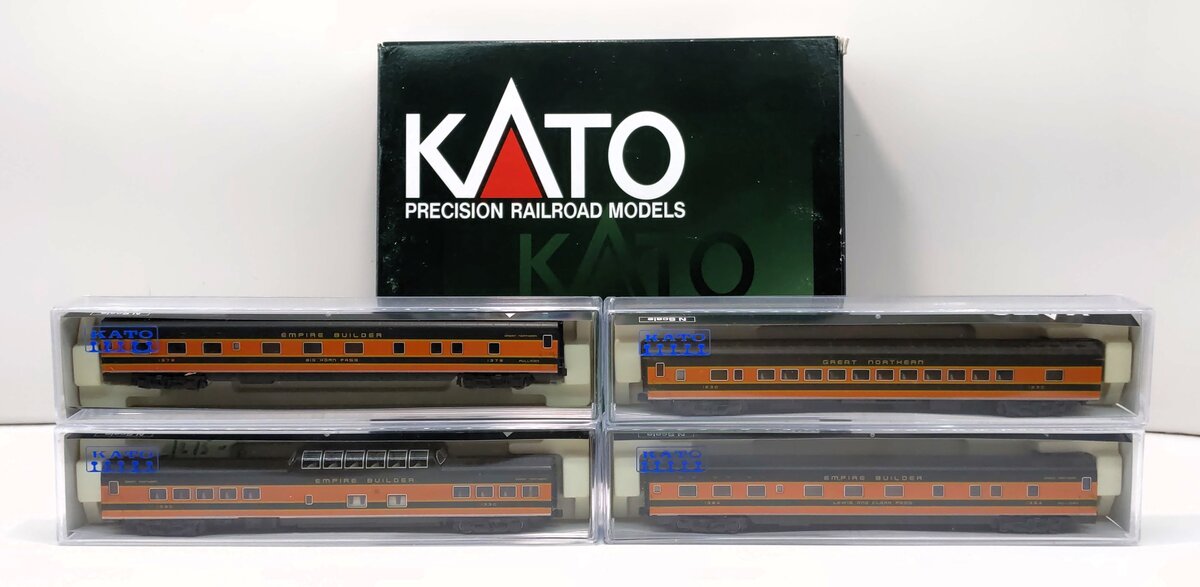 Kato 106-1053 N Scale Great Northern Smoothside Passenger 4-Car Set (Set C) LN/Box
