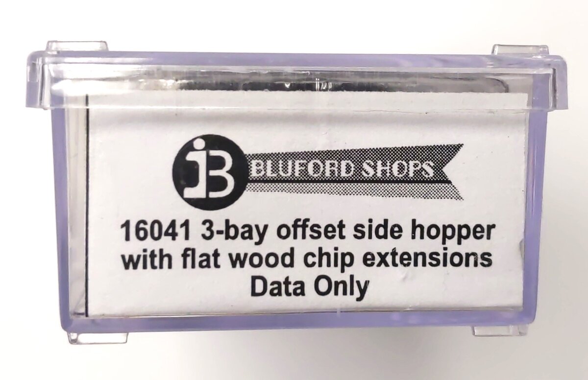 Bluford Shops 16041 N Scale Wood Chip Service Offset Side Hopper Car