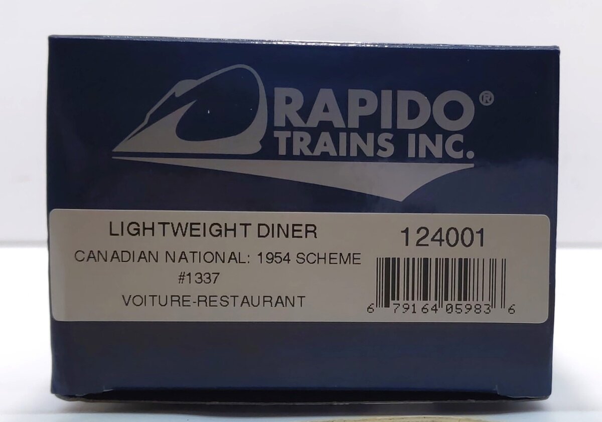 Rapido Trains 124001 HO Canadian National Lightweight Diner #1337