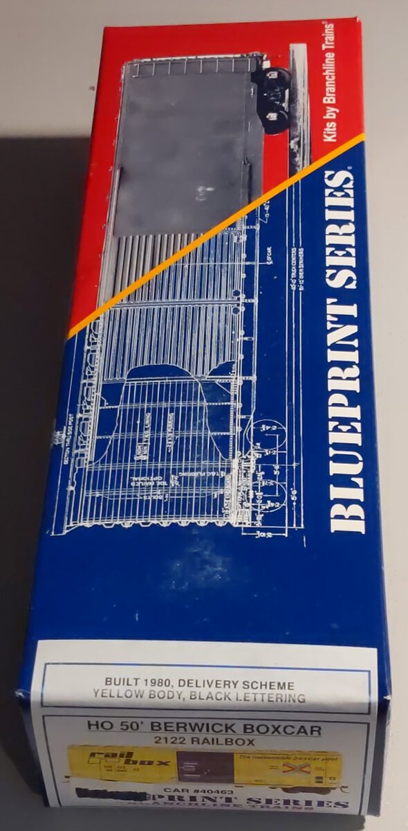 Branchline Trains 2122 HO Scale Railbox 50' Berwick Boxcar Kit #40463