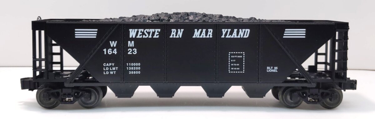 Lionel 6-16423 O Gauge Western Maryland Hopper w/Coal Load LN/Box