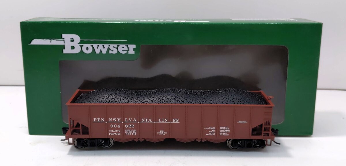 Bowser 42072 HO Pennsylvania Lines H21 Early Lettering C&PRR Hopper Car #904822