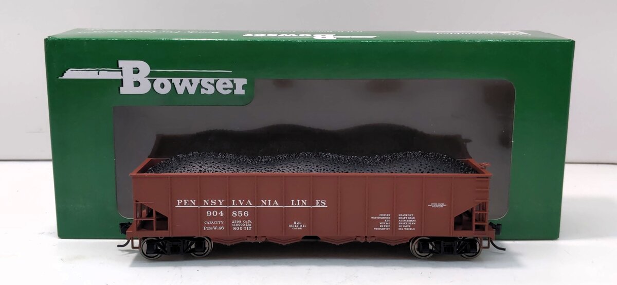 Bowser 42073 HO Pennsylvania Lines H21 Early Lettering C&PRR Hopper Car #904856